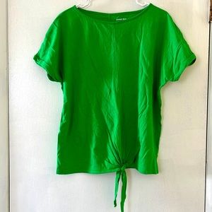 Women’s Lands’ End Green Tie T-Shirt size XL
